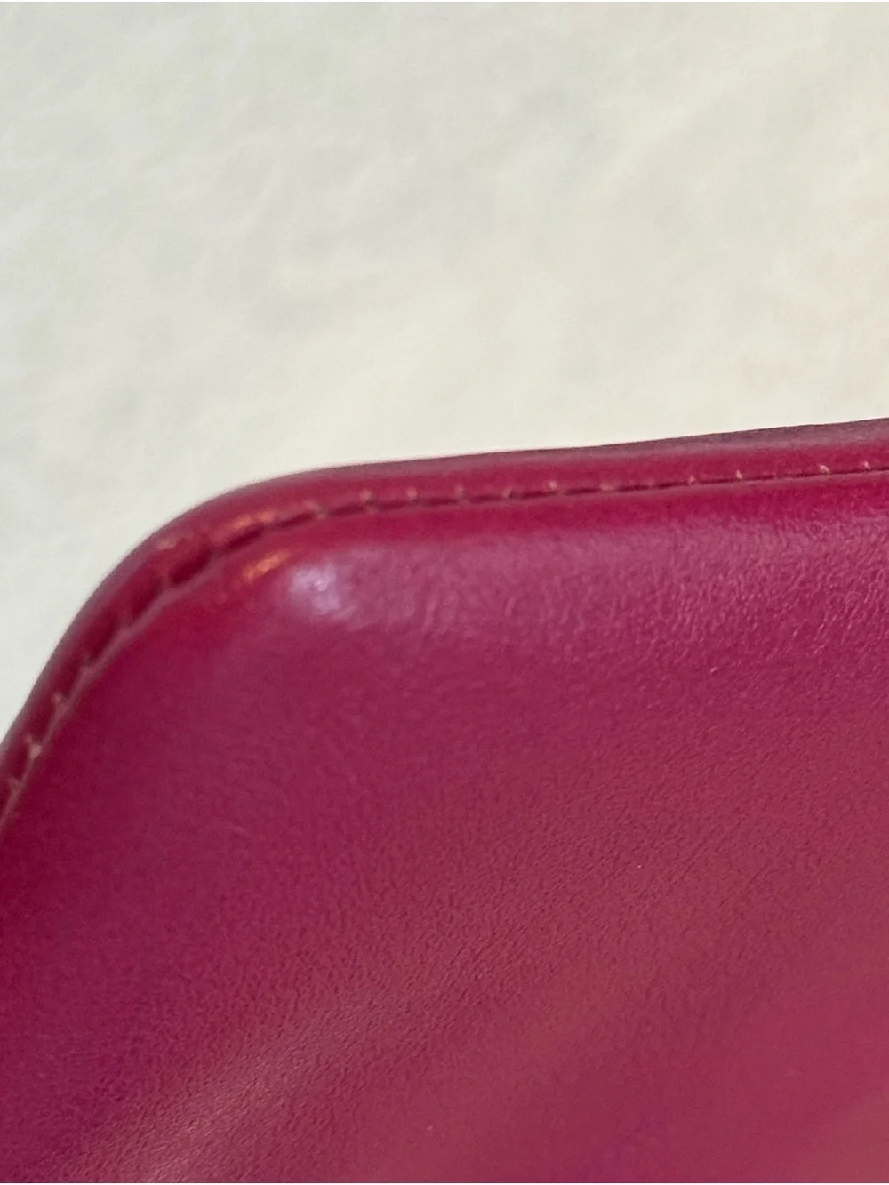 Coach Leather Wristlet in Berry
